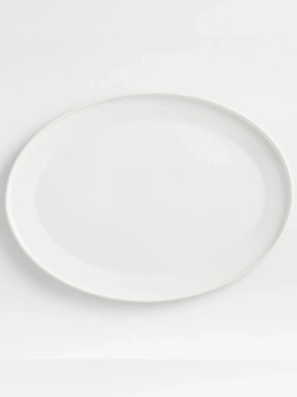 New! Crate&Barrel Porcelain Oval Serving Platter in White